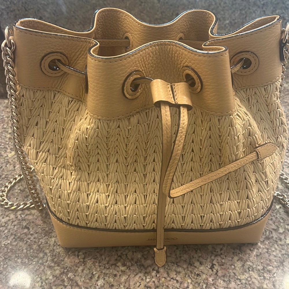 New without tag attached jimmy choo bucket bag